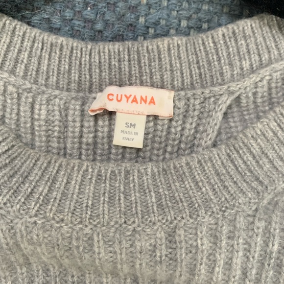 Cuyana Open Back Ribbed Wool/Cashmere Sweater, Small - Picture 3 of 4